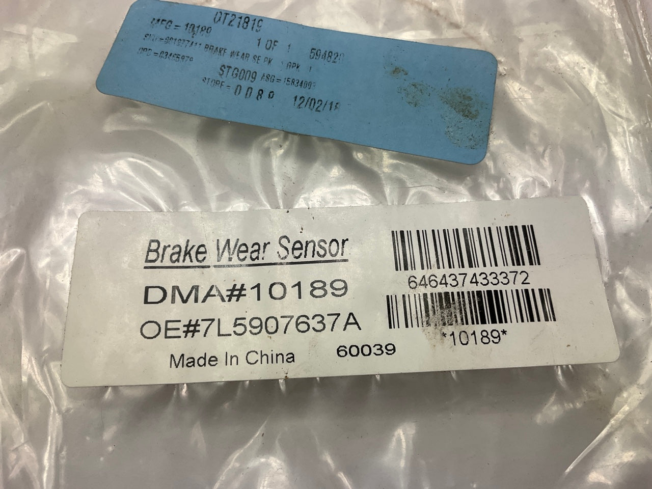 Pro Stop 10189 Front Brake Pad Wear Sensor