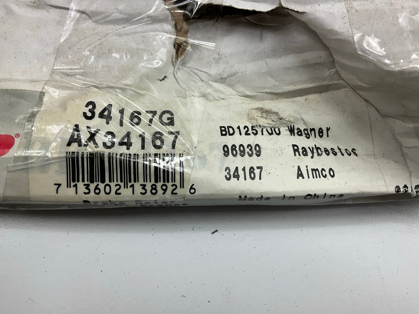 Pro Stop 34167G Rear Disc Brake Rotor