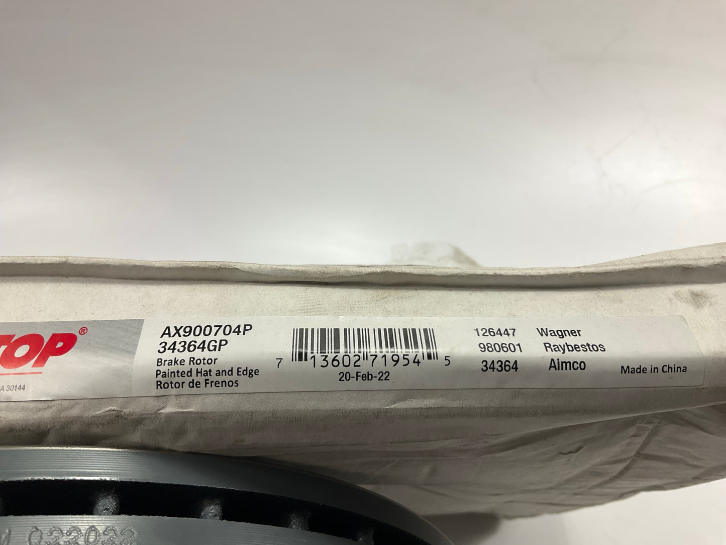 Pro Stop 34364GP Front Disc Brake Rotor