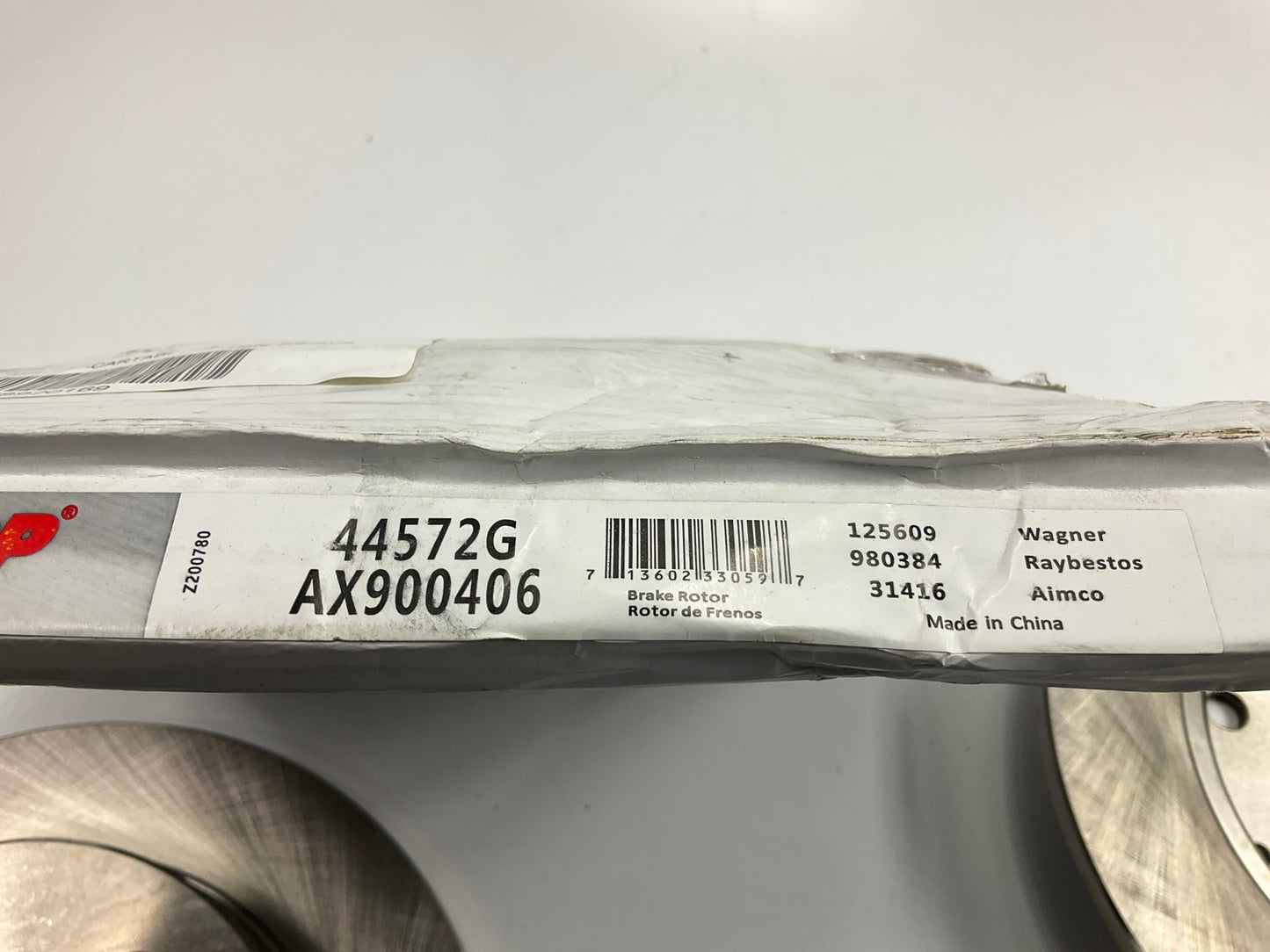 (2) Pro Stop 44572G Rear Brake Rotor For 2004-2009 Kia Spectra, 05-09 Spectra5