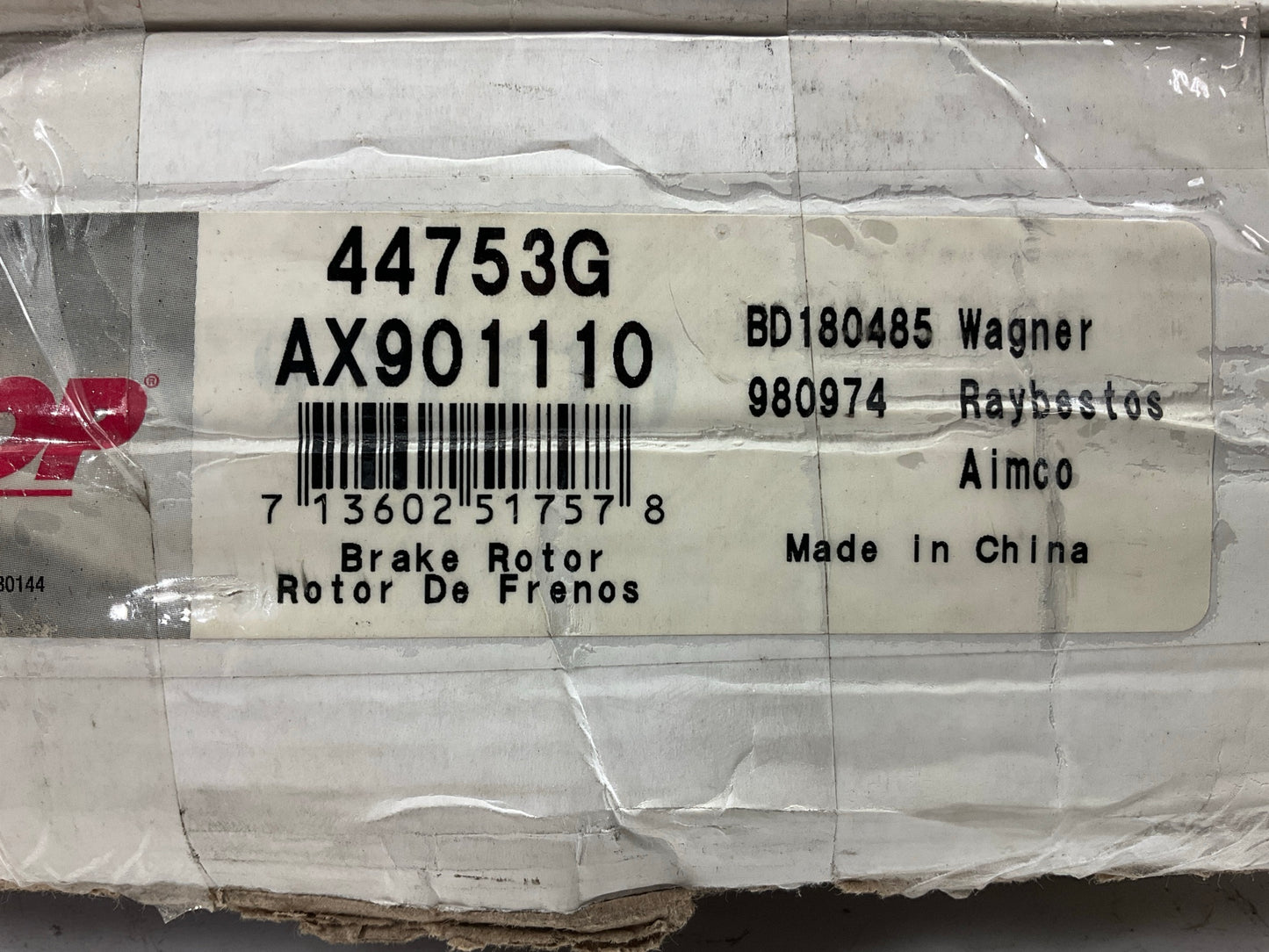 (2) Pro Stop 44753G Rear Disc Brake Rotor For 12-21 Nissan NV1500 NV2500 NV3500