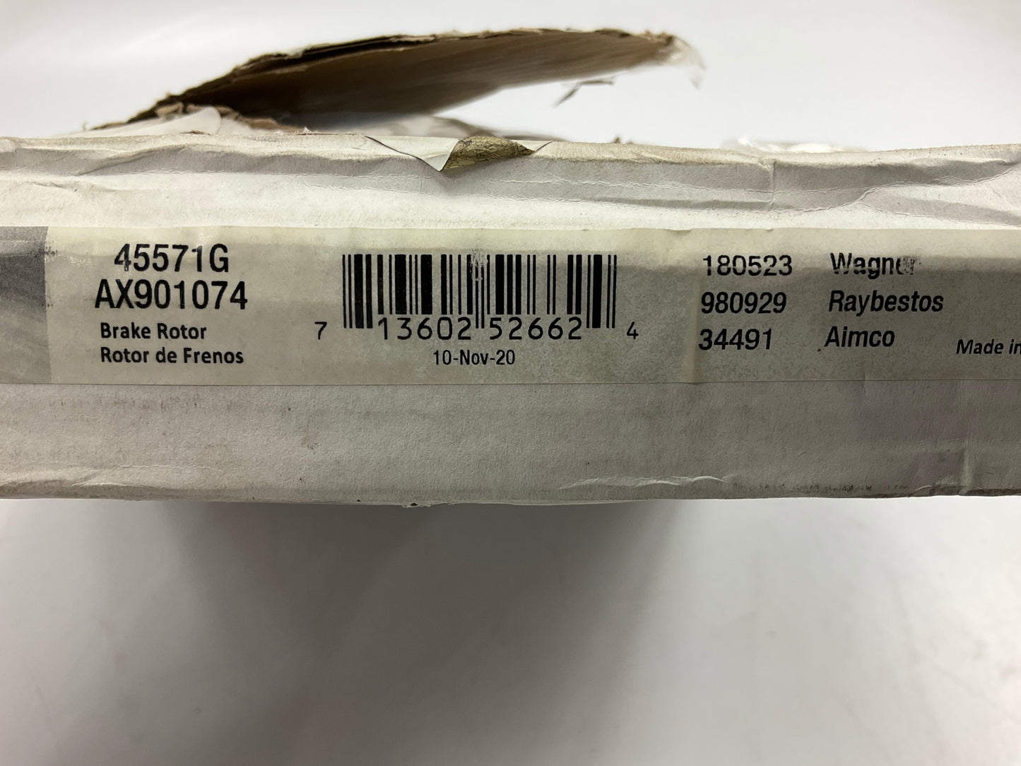 Pro Stop 45571G Front Disc Brake Rotor For 2011-2018 Volkswagen Jetta