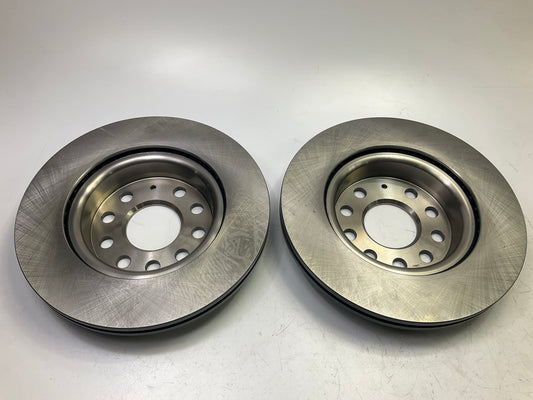 (2) Pro Stop 45571GP Front Disc Brake Rotors For 2011-2018 Volkswagen Jetta