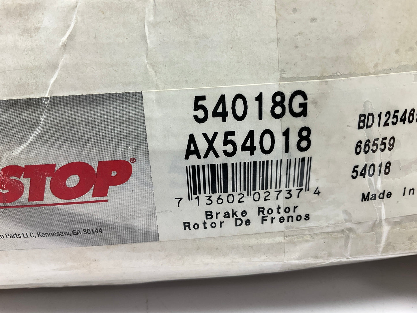 Pro Stop 54018G Front Brake Rotor, 5-Lug, RWD ONLY, 1995-1997 Mazda B2300 B3000