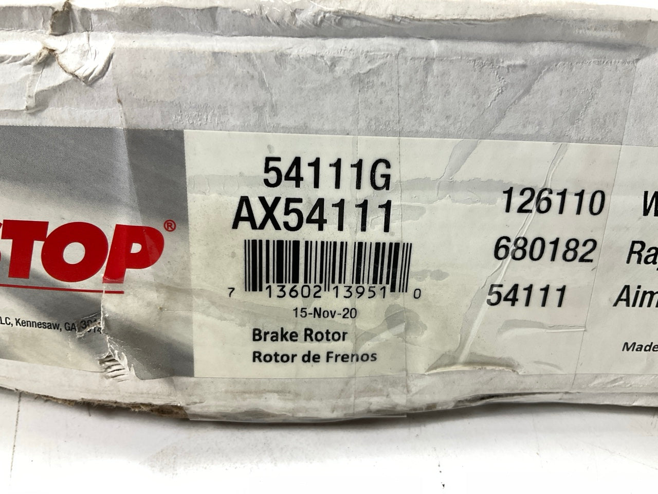 Pro Stop 54111G Rear Brake Rotor