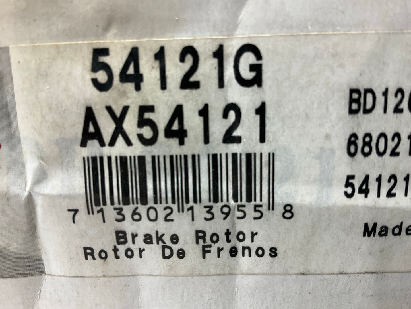 Pro Stop 54121G Disc Brake Rotor And Hub Assembly, Front