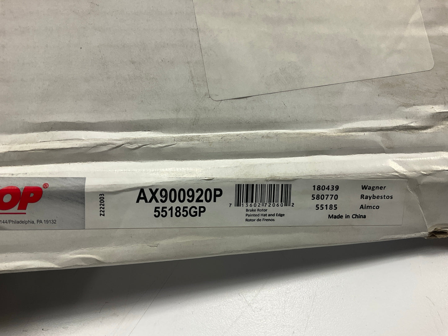 Pro Stop 55185GP Front Brake Rotor