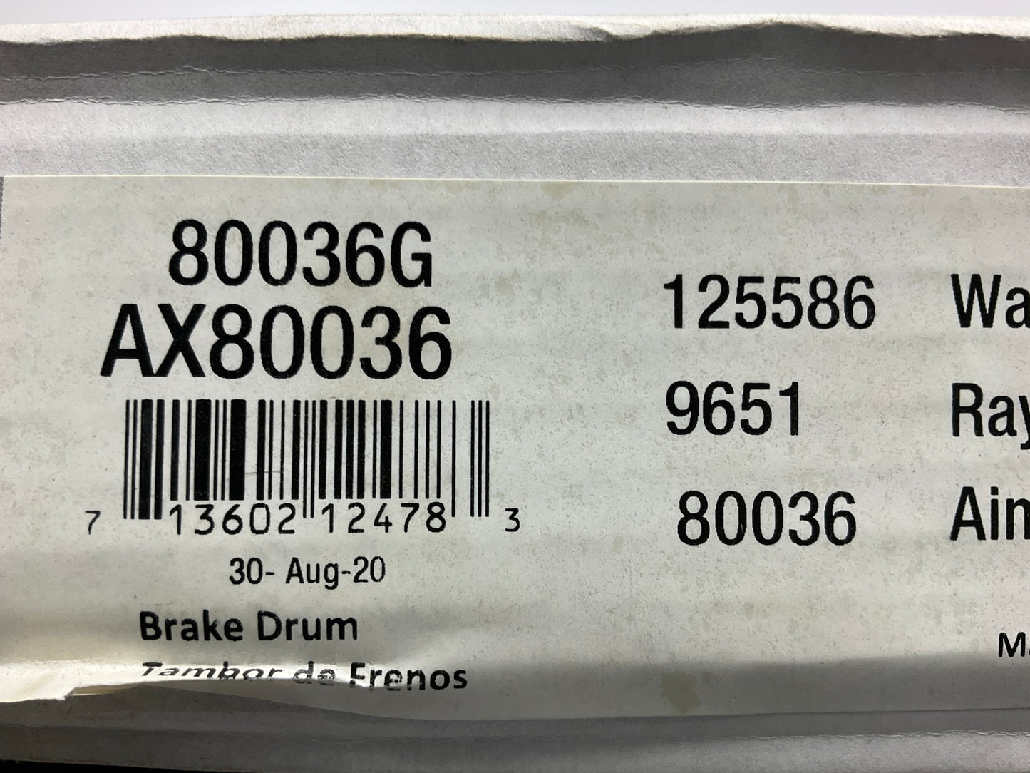 Pro Stop 80036G Rear Brake Drum