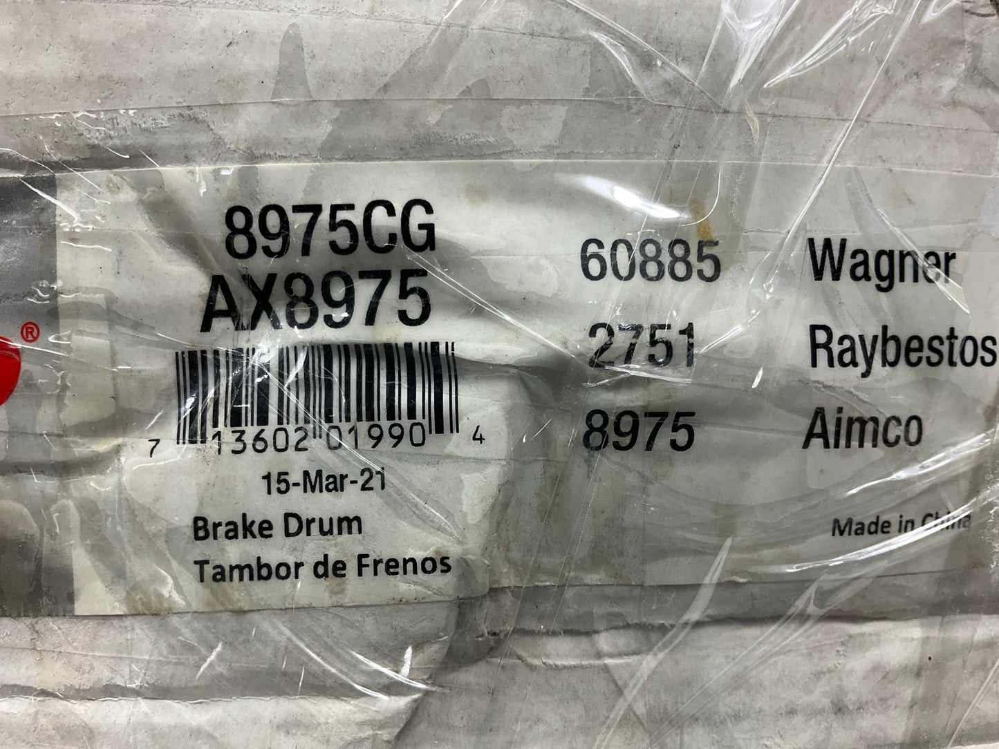 Pro Stop 8975CG Rear Brake Drum