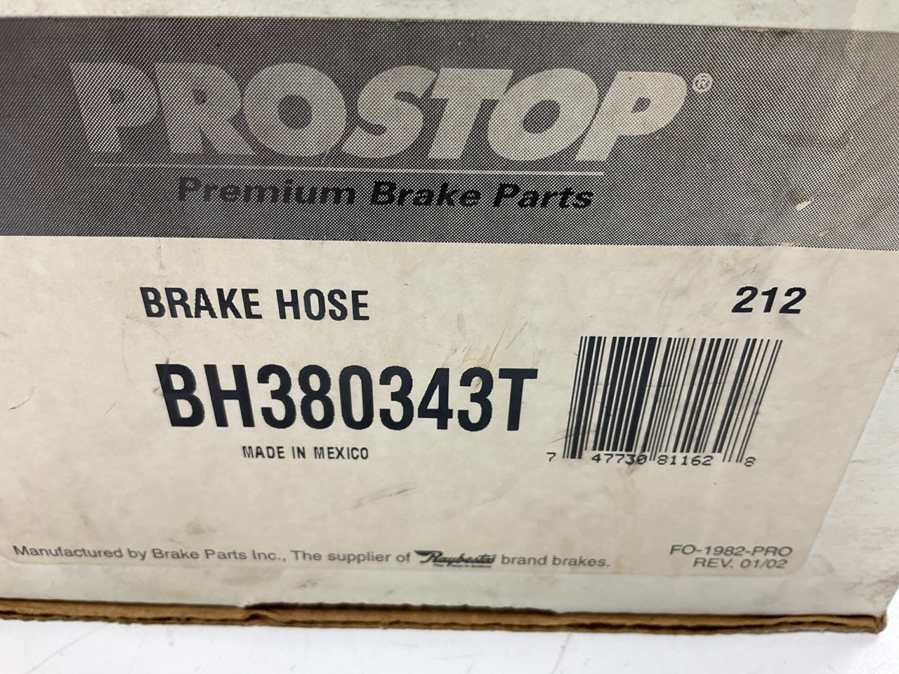 Pro Stop BH380343T Front Left Brake Hose