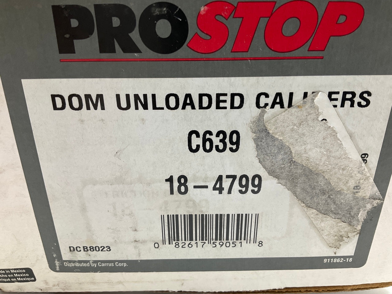 REMAN. Pro Stop C639 Front Right Passenger Side Brake Caliper