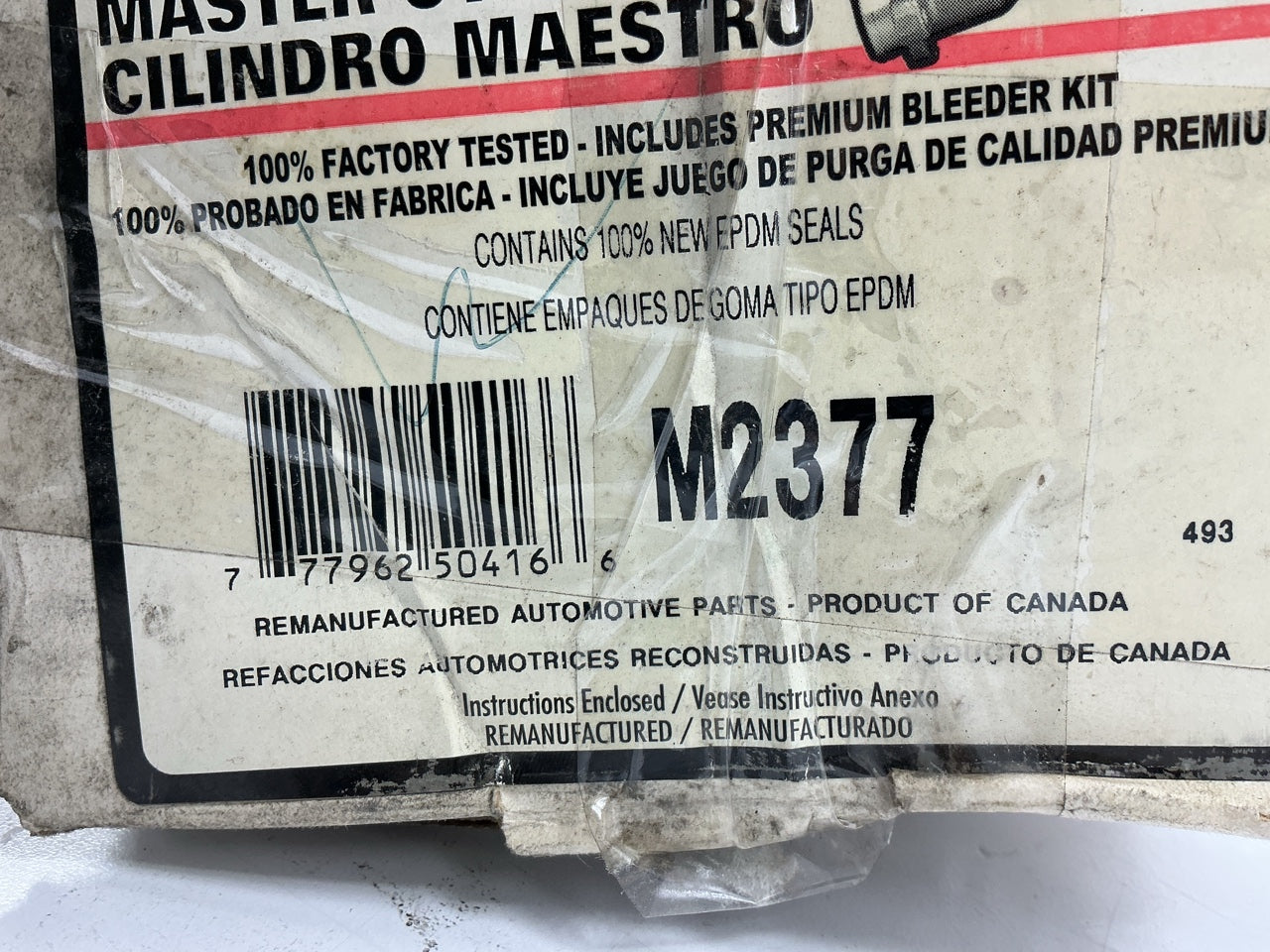 REMAN. Pro Stop M2377 Brake Master Cylinder