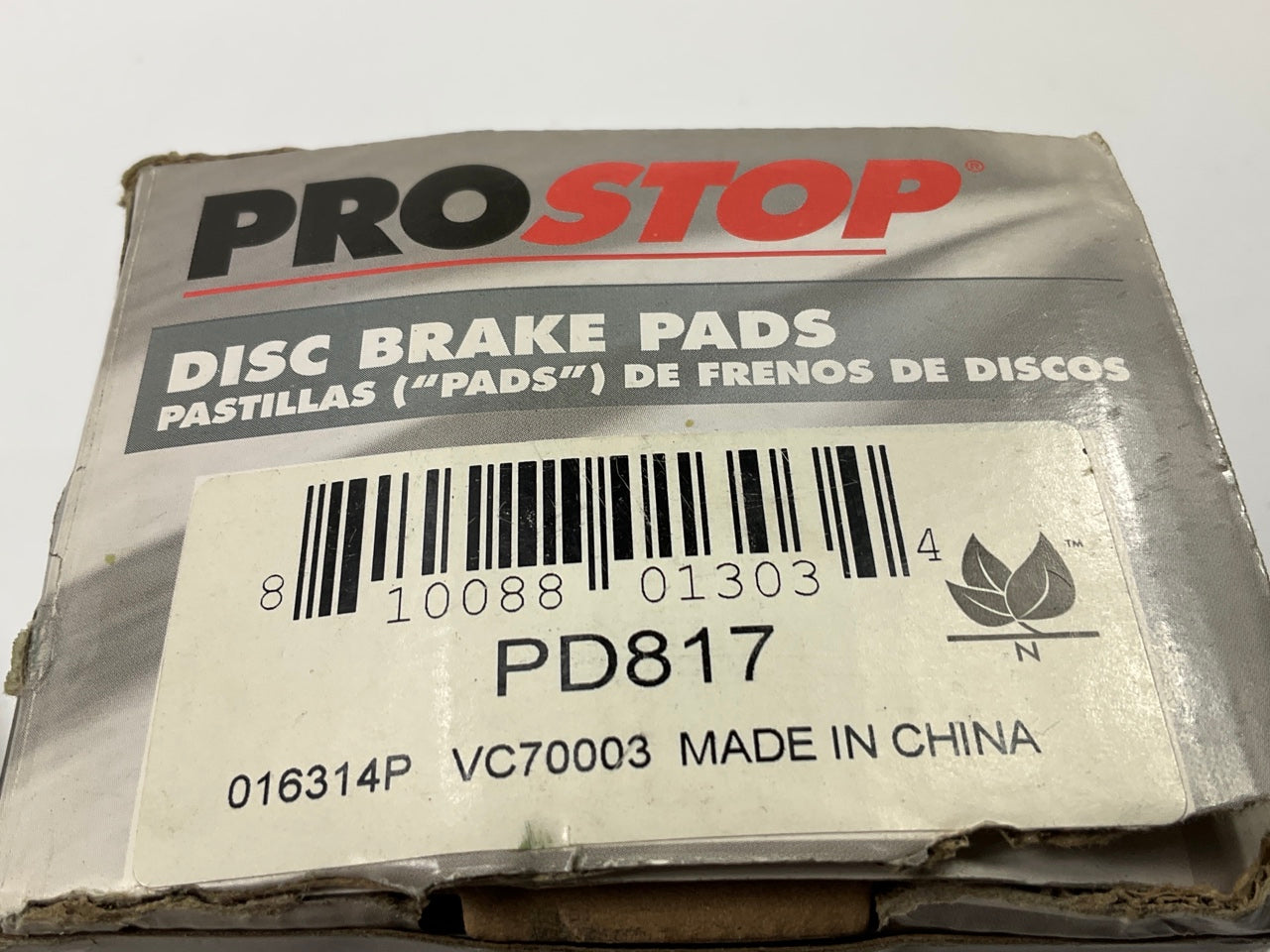 Pro Stop PD817 Front Brake Pads - 2000-2005 Toyota Celica, 2005-2010 Scion TC