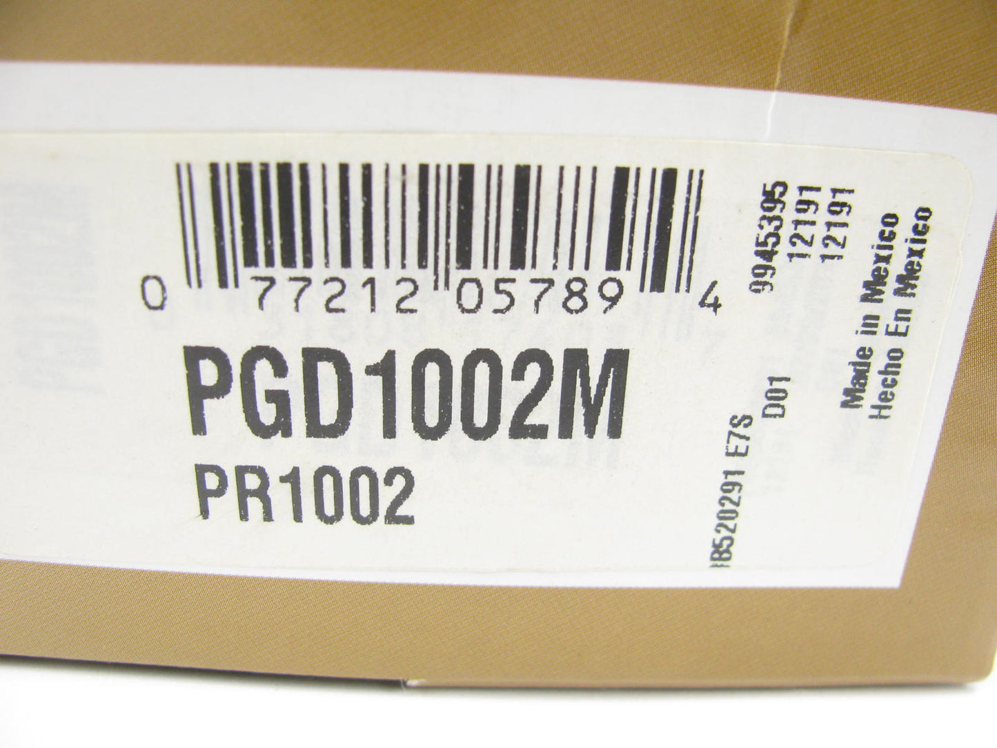 Pro Stop PGD1002M Rear Disc Brake Pad Set For 2001-2005 Mazda Miata
