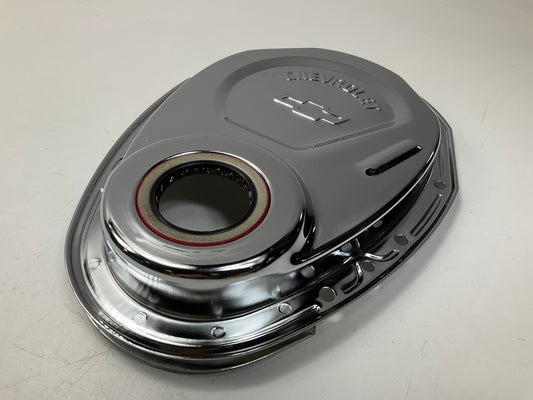 Proform 141-215 Performance Chrome Steel Timing Cover - SBC Chevy Small Block V8