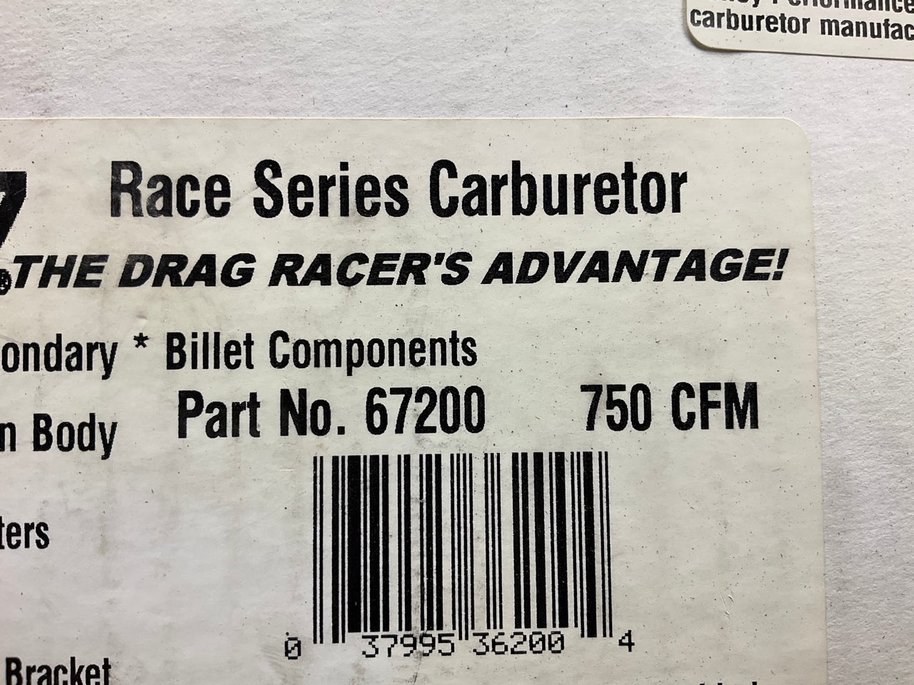 Proform 67200 Race Series 750 CFM 4-BBL Carburetor, Mechanical Secondaries