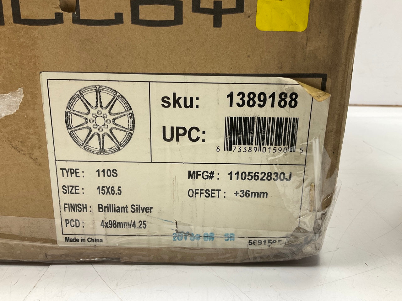Proline 110562830J 110S Alloy Wheel Rim, 15x6.5'', : 4x98mm / 4x4.25'', +36mm