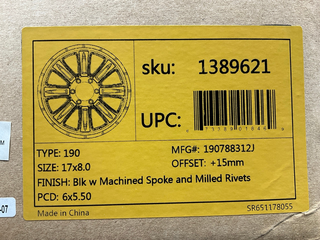 (4) Proline 190788312J Alloy Wheels Rims SET - 17x8'', +15mm, 6x5.5'' PCD 108mm CB