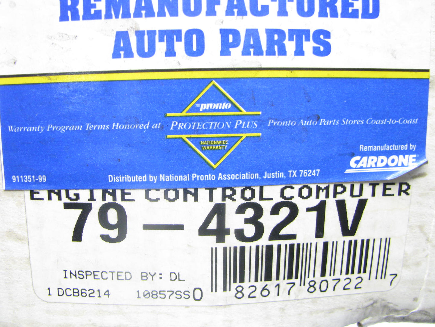 Pronto 79-4321V Reman Engine Control Module ECM ECU For 1998 Dodge Dakota 3.9L
