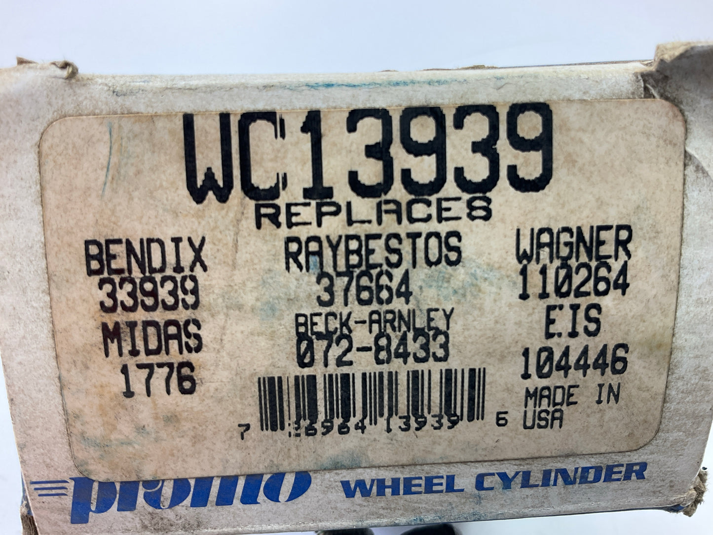 Pronto WC13939 Rear Drum Brake Wheel Cylinder