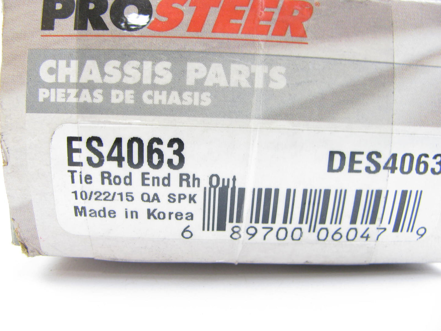 Prosteer ES4063 Steering Tie Rod End - Front Right Outer