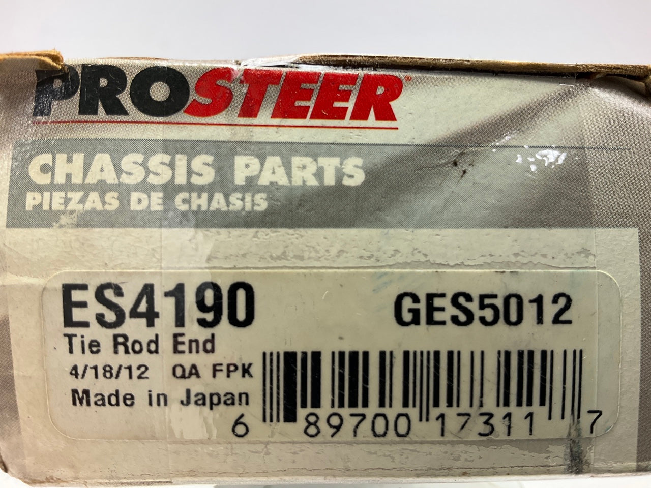 Prosteer ES4190 Steering Tie Rod End - Front Right Outer
