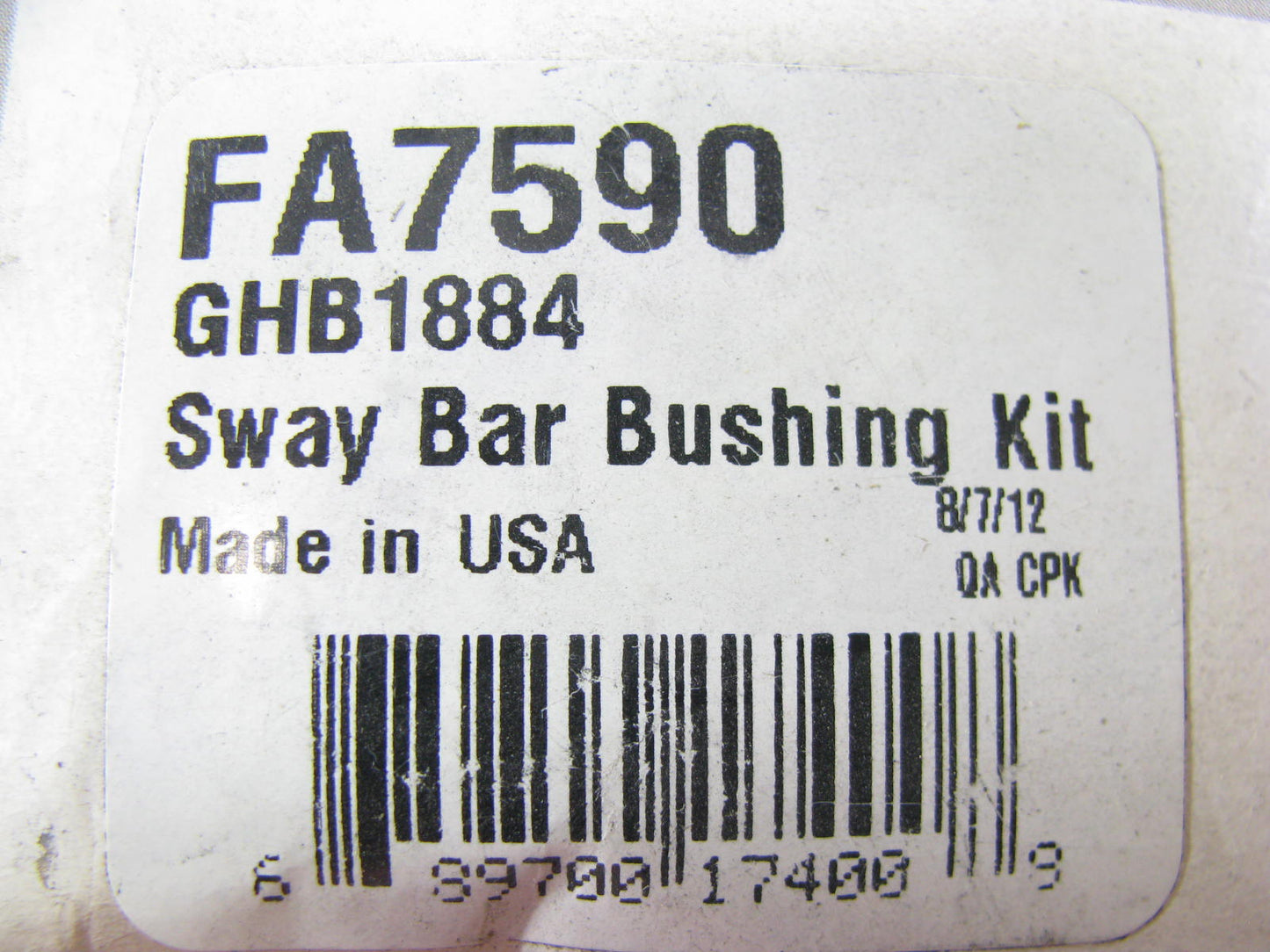 Prosteer FA7590 Suspension Stabilizer Sway Bar Bushing Kit - Front