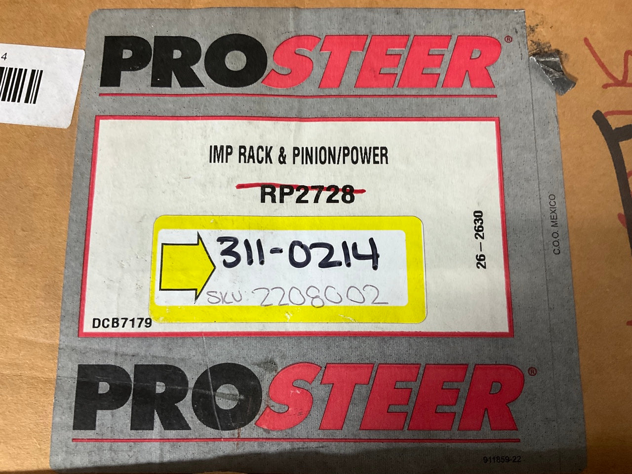 Prosteer RP2728 REMAN Steering Rack & Pinion For 2007-2011 Camry & 2007-12 ES350
