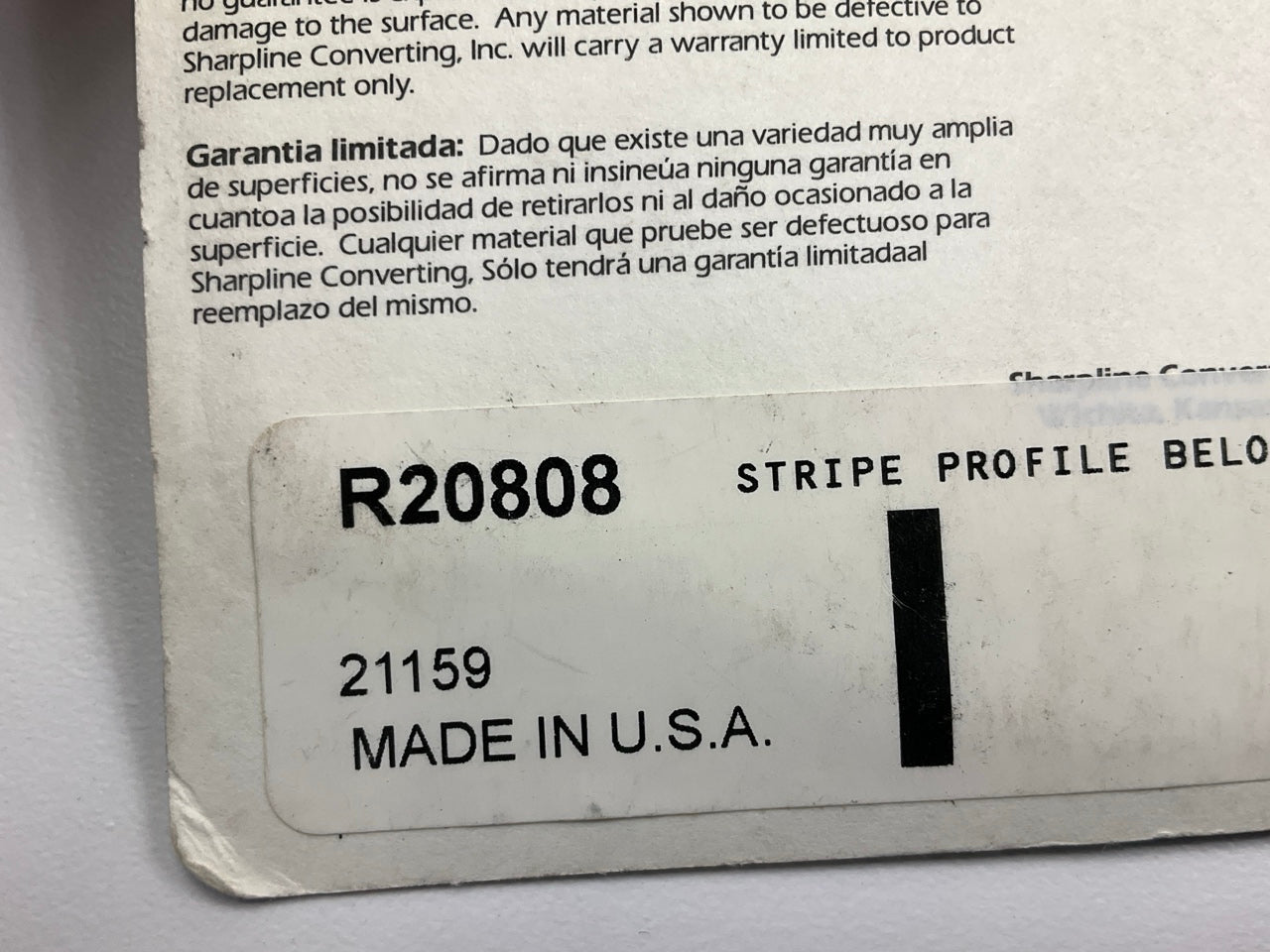 Prostripe R20808 40' X 1/8'' White Solid Striping Pinstripe Stripe Tape