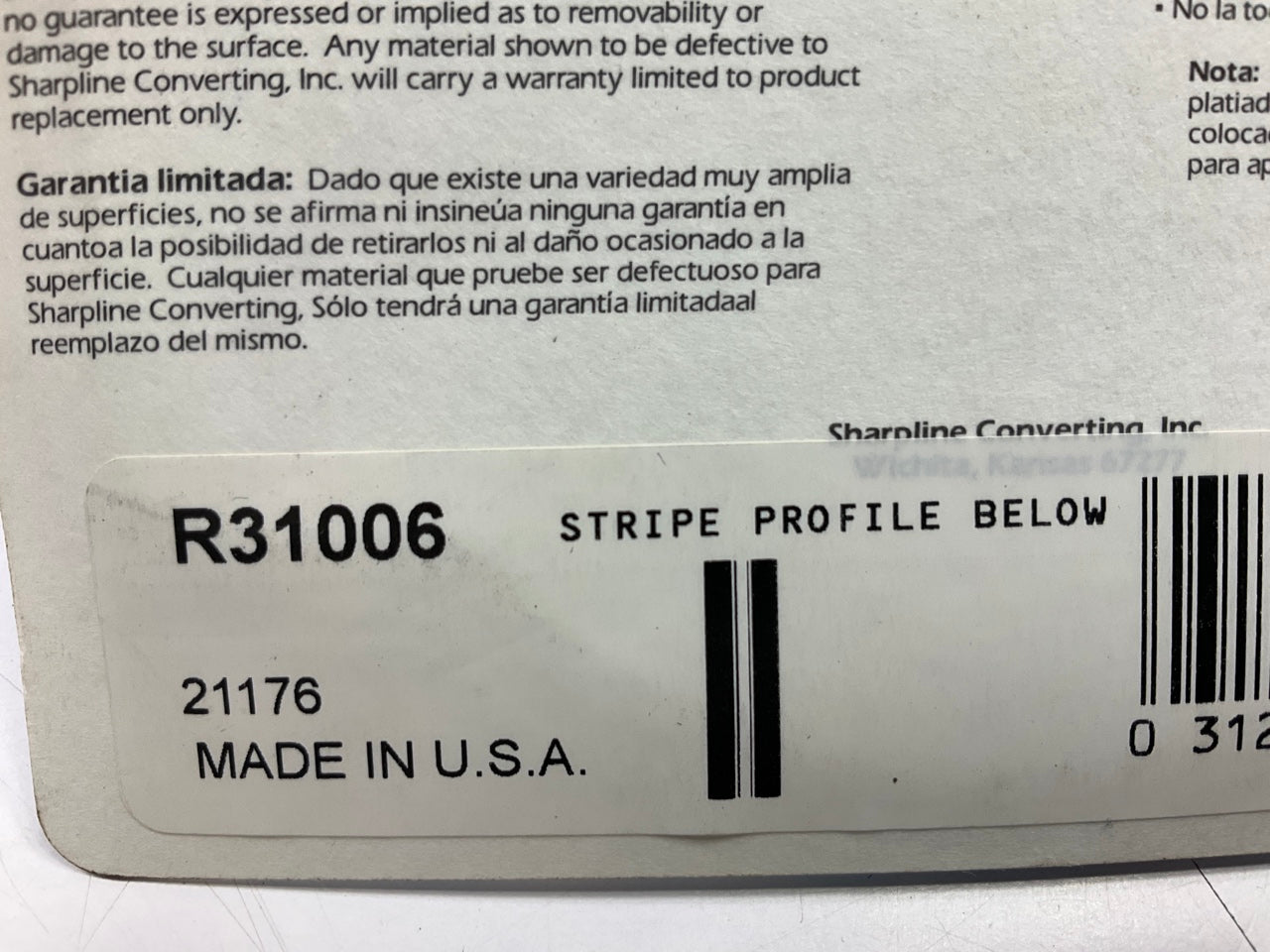(2) Prostripe R31006 Silver Metallic Pinstripe Striping Tape 3/16'' X 40 Feet