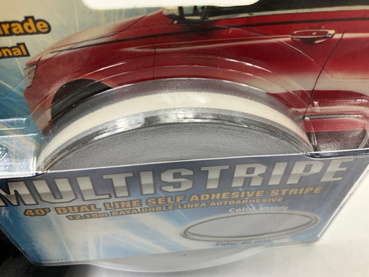 Prostripe R32806 40' X 7/16'' Silver Metallic Multistriping Pinstripe Tape
