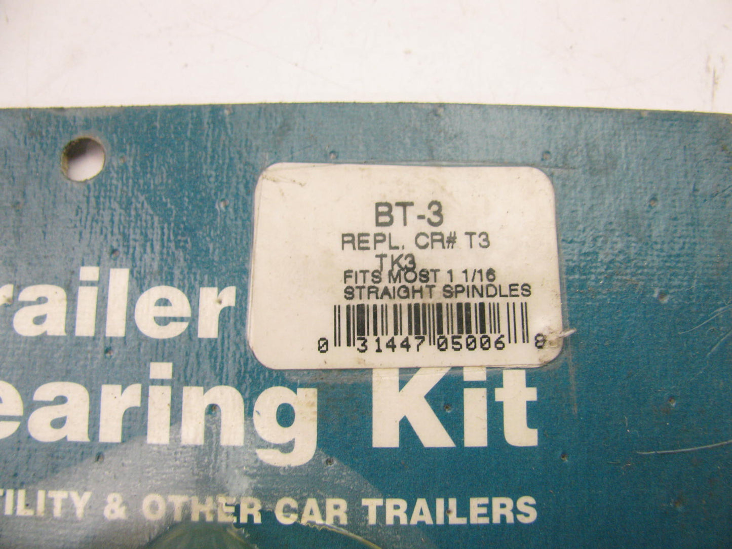 PTC BT-3 Trailer Spindle Wheel Bearing Kit 1-1/16''