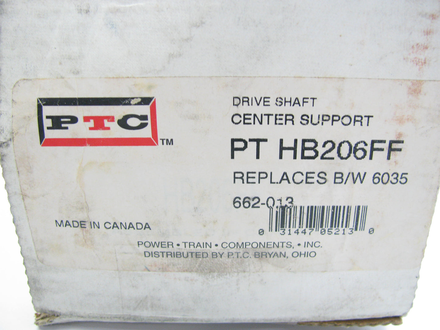 PTC HB206FF Drive Shaft Center Support Bearing