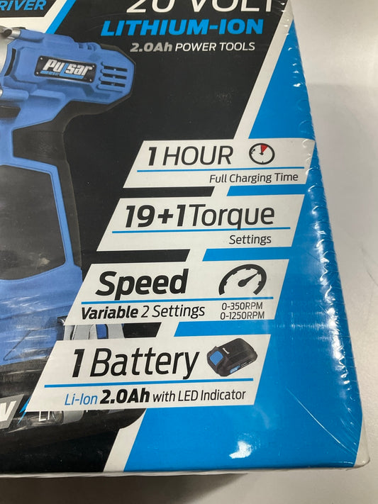 Pulsar PT2520 20V Cordless 2.0Ah Lithium-Ion Drill / Driver 1/2'' Chuck