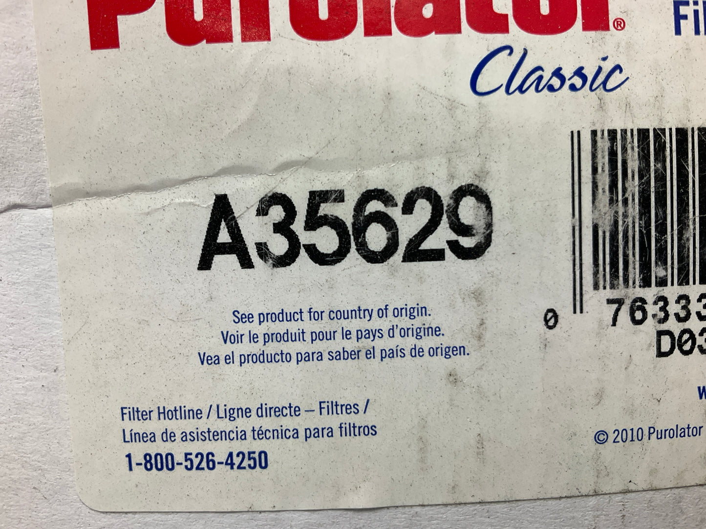 Purolator A35629 Engine Air Filter For 2004-2010 Audi A8 Quattro 4.2L