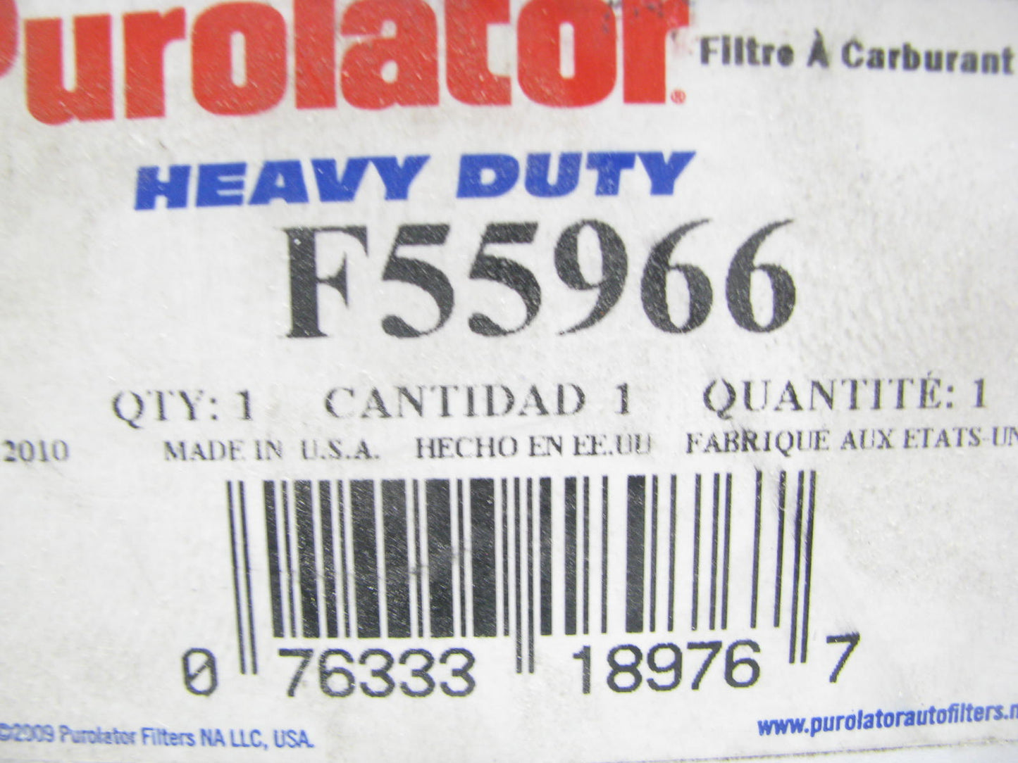 (2) Purolator F55966 Fuel Filters