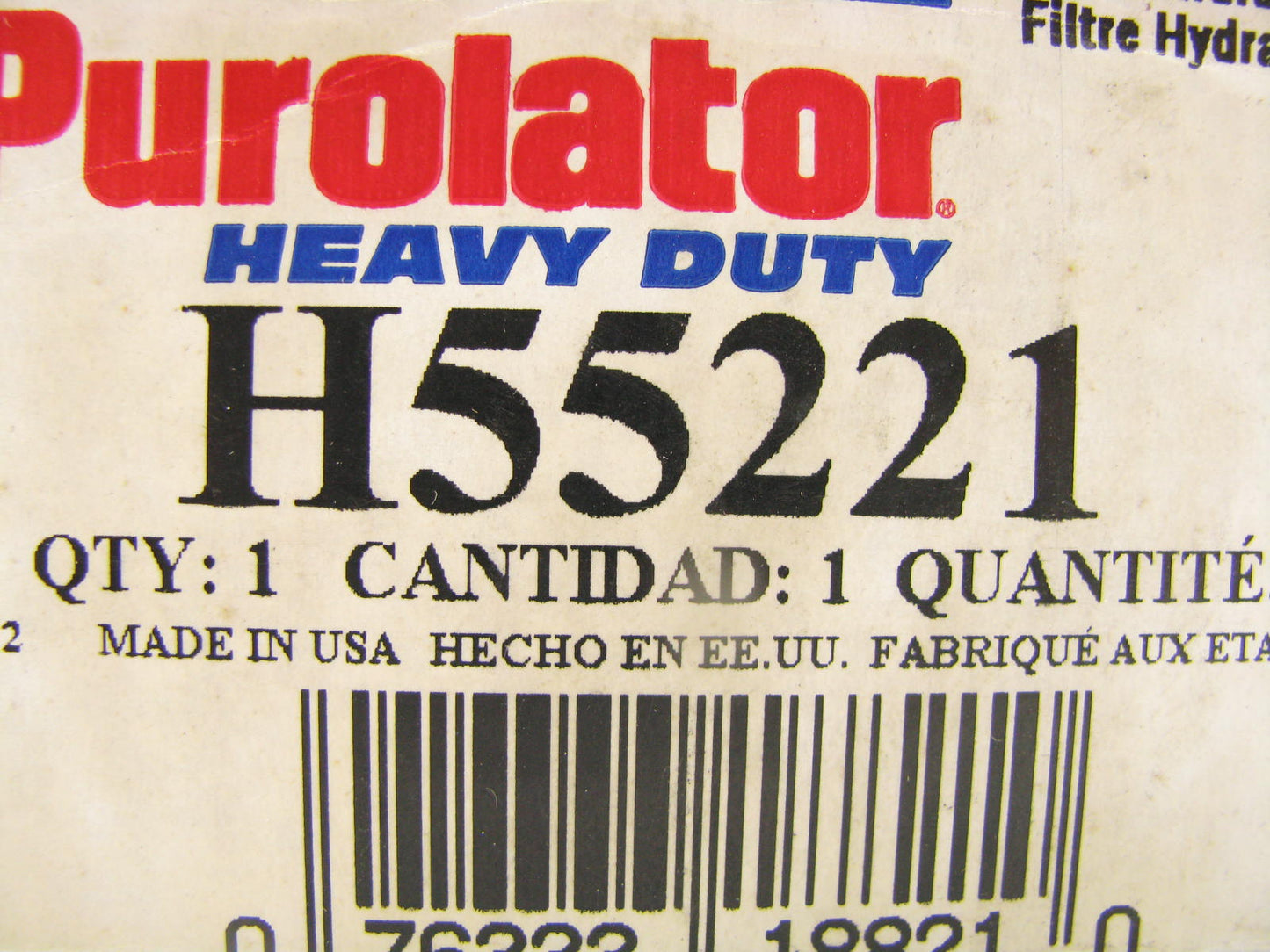 Purolator H55221 Hydraulic Filter Replaces 71372341 92494 402652A1 P164378