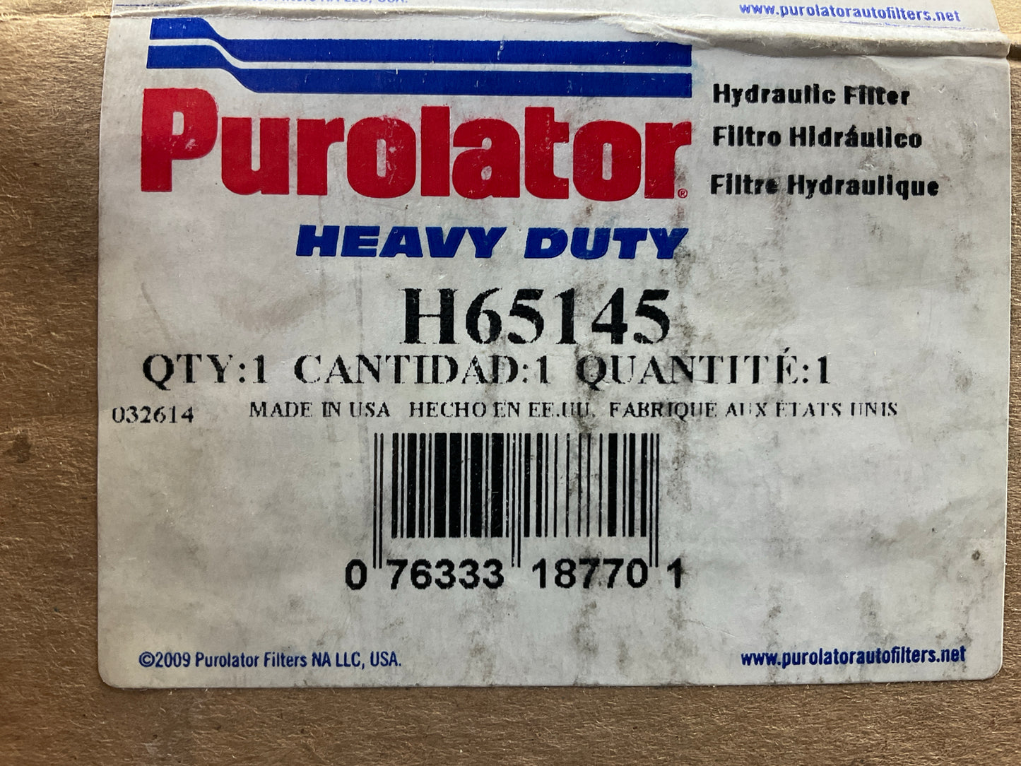Purolator H65145 Hydraulic Filter - Replaces WIX 51524, Baldwin PT397, C7060