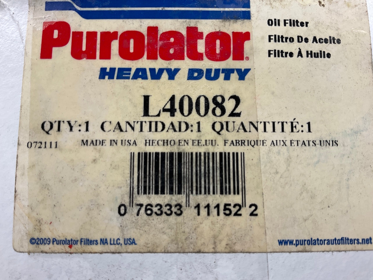 Purolator L40082 Engine Oil Filter