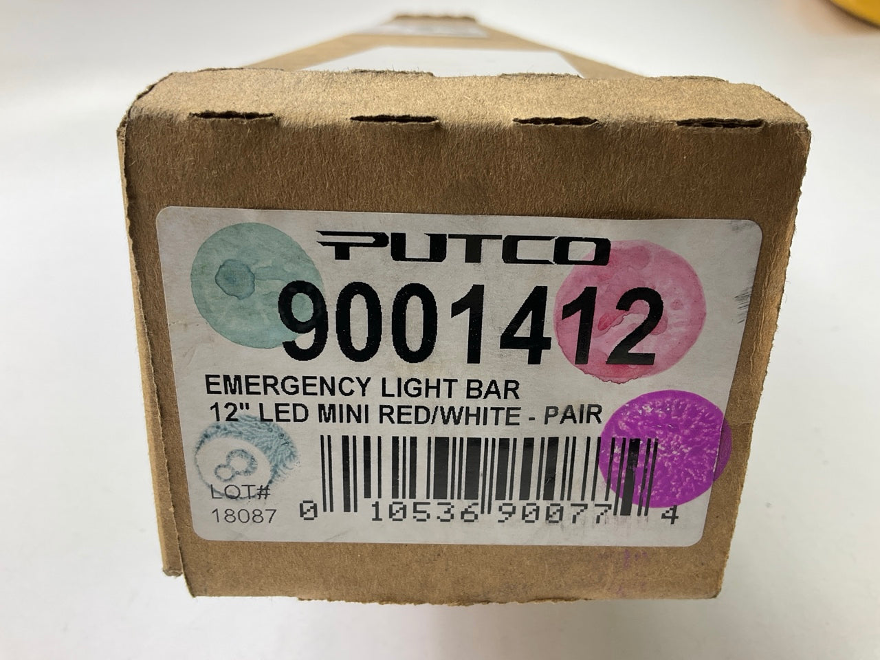 Putco 9001412 12'' LED Mini Red / White Emergency Light Bar - Pair