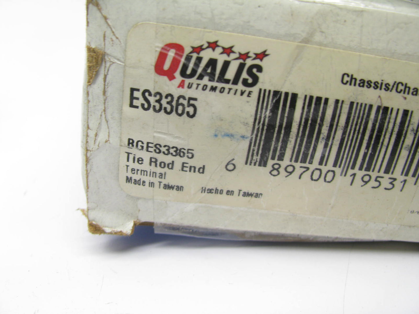 Qualis ES3365 FRONT LEFT INNER Steering Tie Rod End