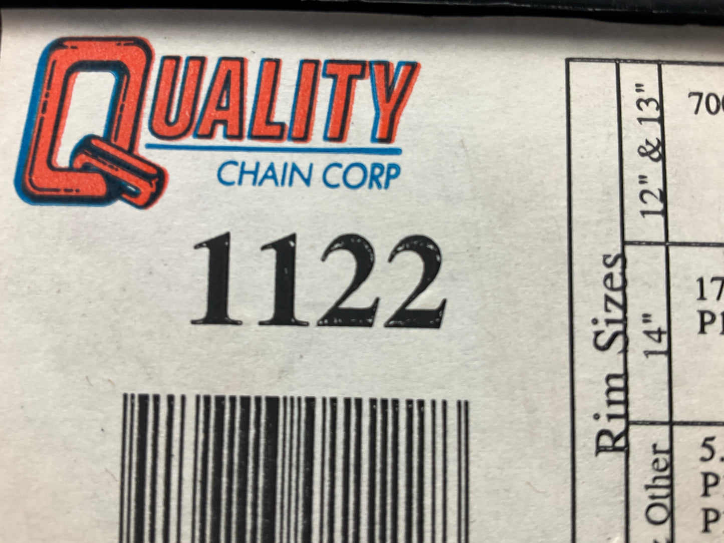 Quality Chain 1122 Tire Snow Chains PAIR 185/55-15, 195/55-15, 175/65-15
