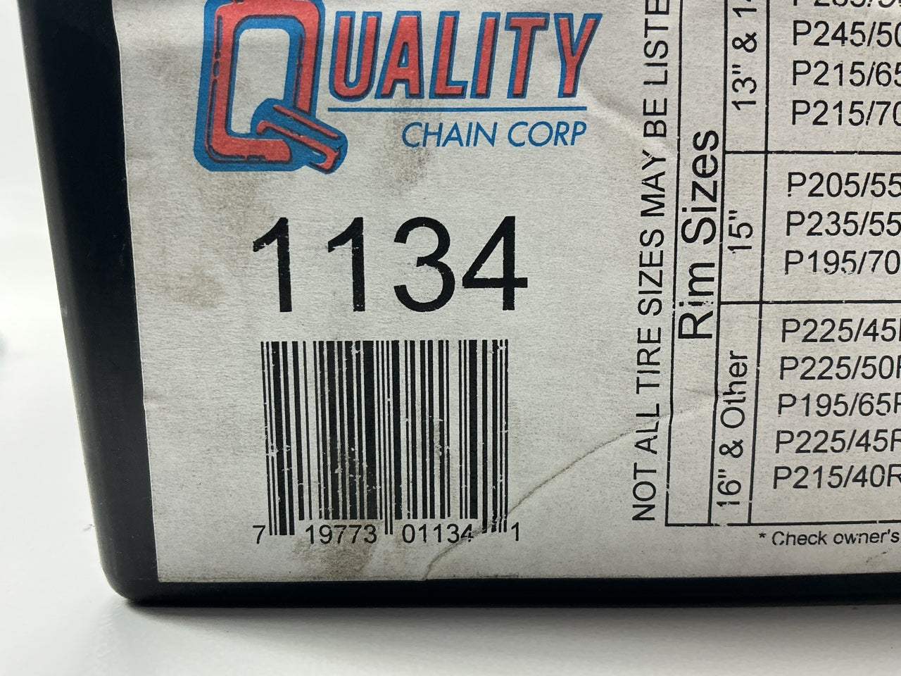 Quality Chain 1134 Tire Snow Chain PAIR In Case 225/45-17, 205/50-17,205/55-17