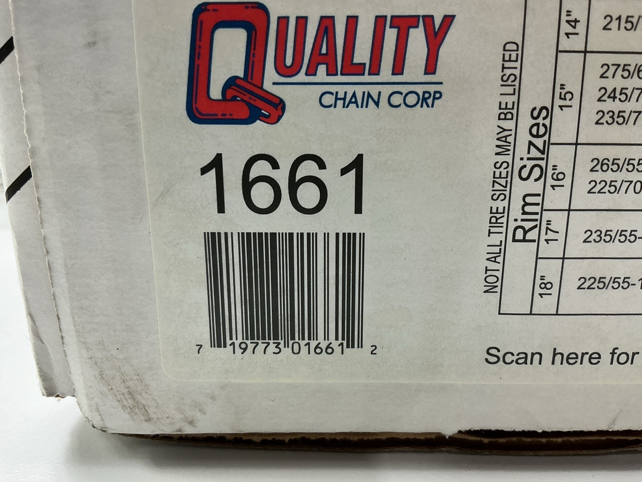 Quality Chain 1661 Tire Snow Chains PAIR 235/75-15, 225/75-15, 225/70-15