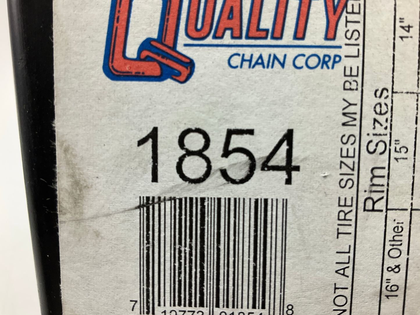 Quality Chain 1854 V-Bar Tire Snow Chains PAIR 205/65-16, 225/60-16, 215/60-16