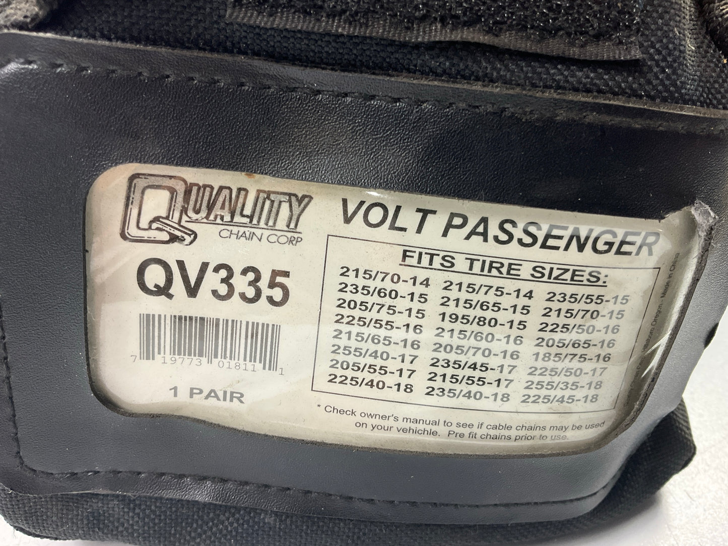 Quality QV335 Tire Snow Chains PAIR 235/40-18, 225/45-18, 225/40-18, 255/35-18