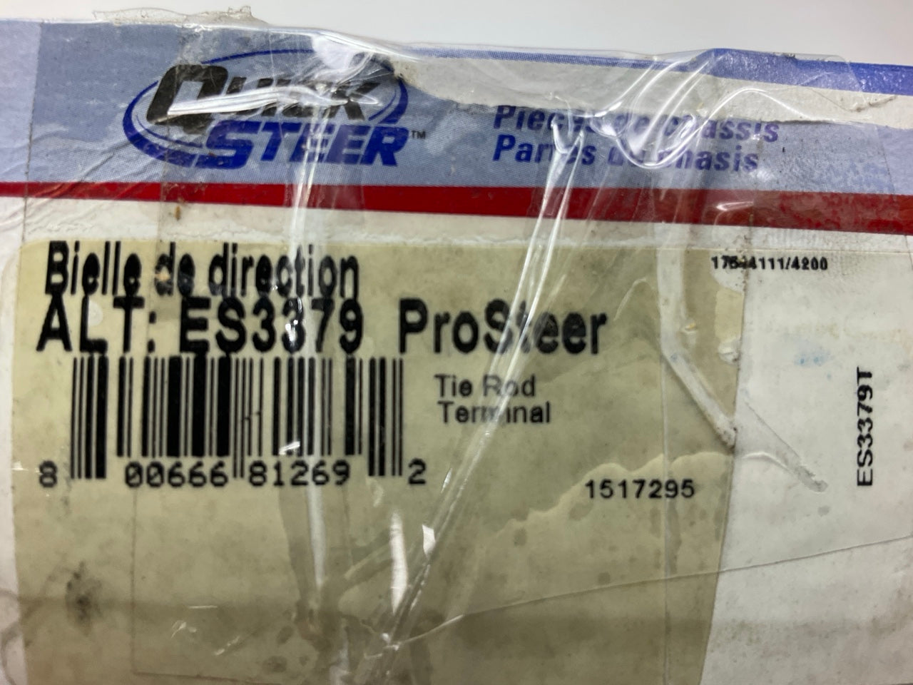 Quick Steer ES3379 Front Outer Steering Tie Rod End