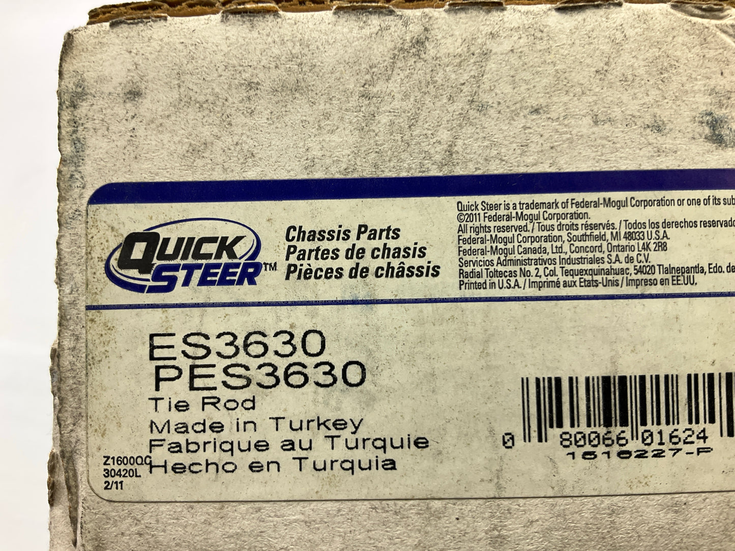 Quick Steer ES3630 Front Left Outer Steering Tie Rod End