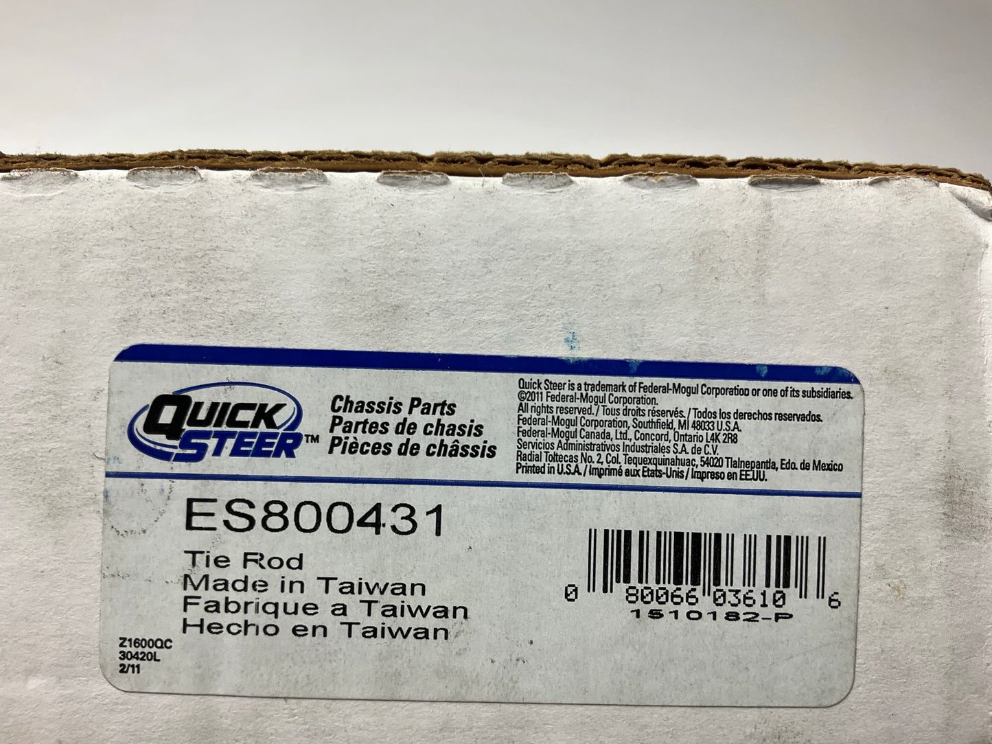 Quick Steer ES800431 Front Left Outer Steering Tie Rod End