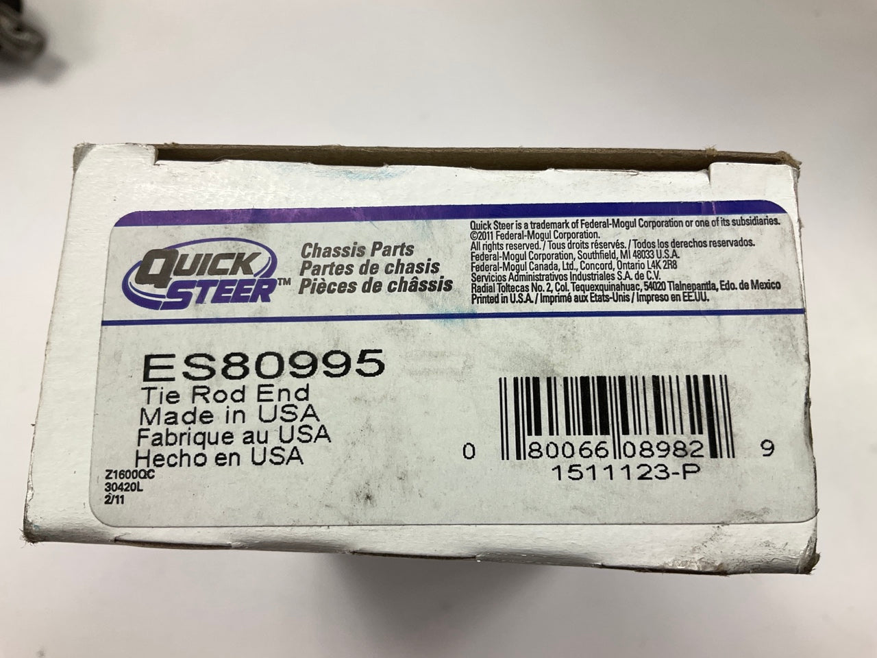 Quick Steer ES80995 Steering Tie Rod End - Front Outer